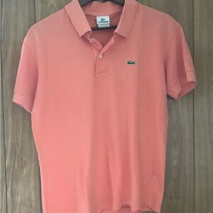 Lacoste Men's Coral/Peach Piqué Polo
